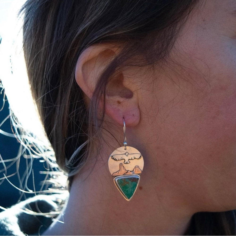 Turquoise dangle earrings